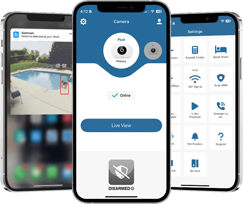 SwamCam App experience and smart-home features